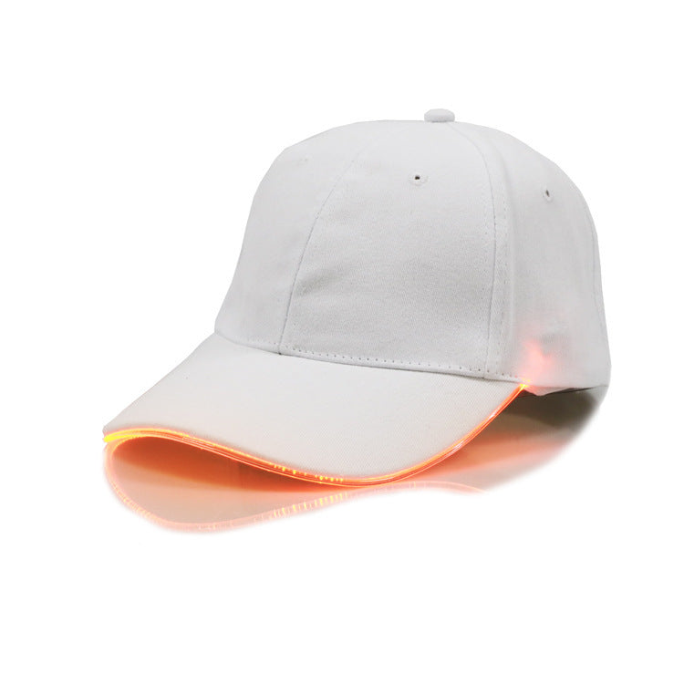 Direct Manufacturers LED Light-emitting Luminous Peaked Baseball P Hat Hat Luminous Fiber Luminous Advertising