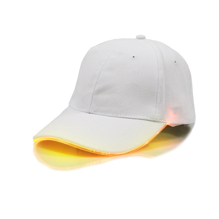 Direct Manufacturers LED Light-emitting Luminous Peaked Baseball P Hat Hat Luminous Fiber Luminous Advertising