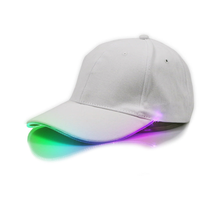 Direct Manufacturers LED Light-emitting Luminous Peaked Baseball P Hat Hat Luminous Fiber Luminous Advertising
