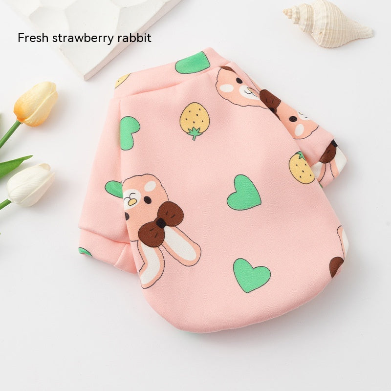 Pull à motif de chien pour vêtements pour animaux de compagnie