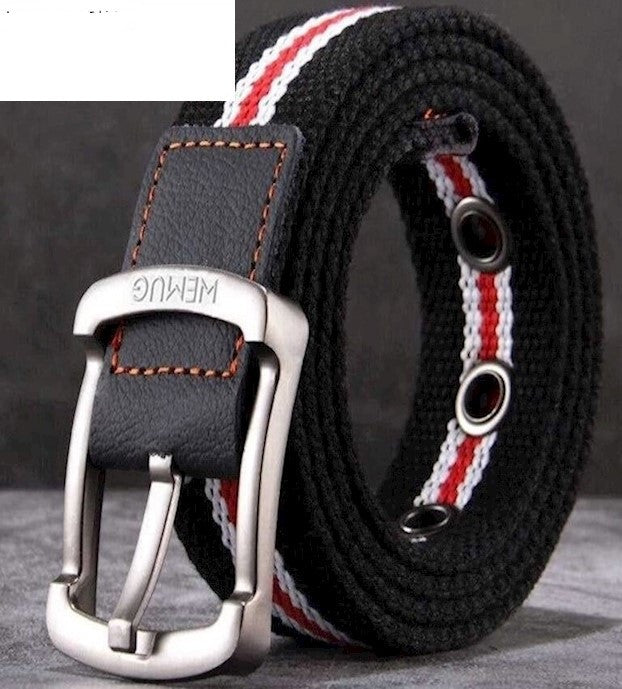 Men's Canvas Work Belt Labor Insurance Pin Buckle - Industrial Strength
