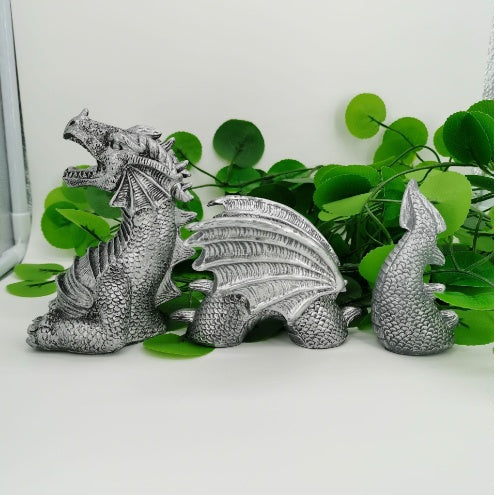 Grand Dragon gothique décor de jardin Statue château douves pelouse Statue jardin Sculptures et Statues drôle cour jardin extérieur Figurine