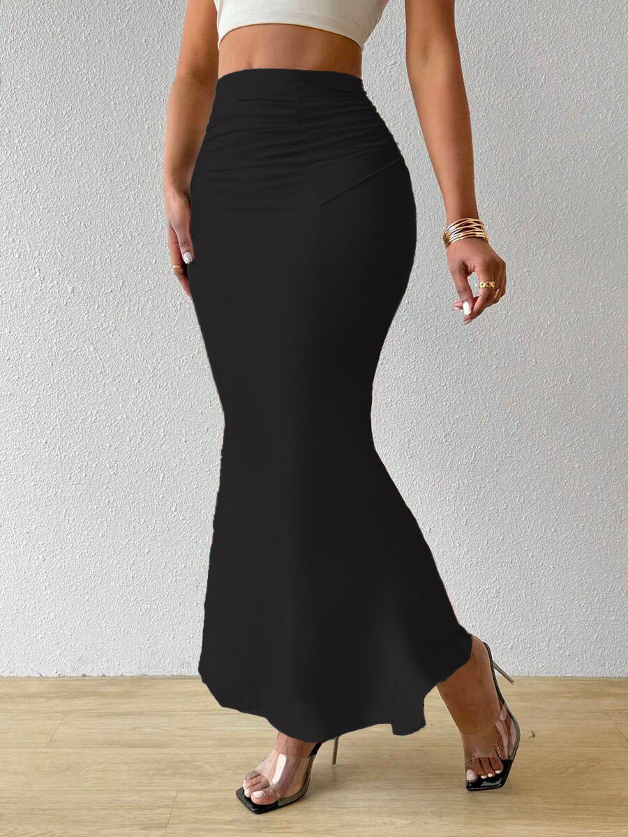 Professional European American Zebra Pattern Slimming Hip Skirt - Polyester Design (14 Colors, S-XL, Temperament Commute)