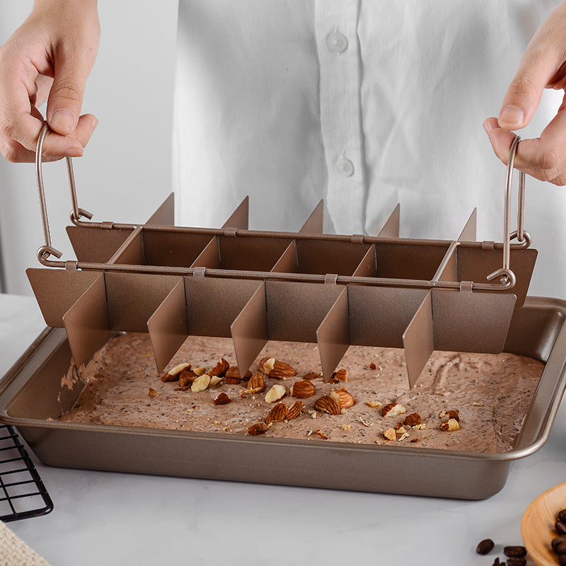 Poêle à Brownie carrée épaissie à fond solide de cuisine, boulangerie à domicile