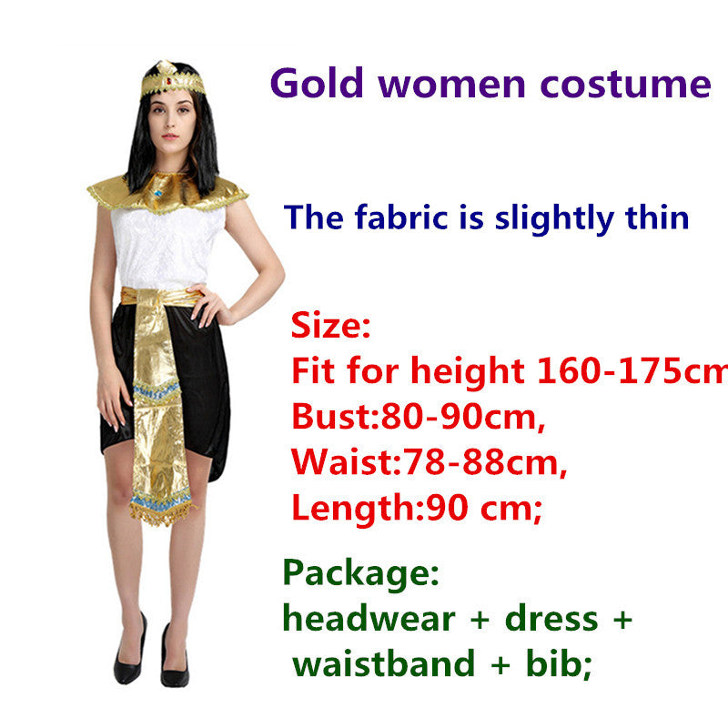 Fête de carnaval exotique Cléopâtre Cosplay égyptien Farao costume pour hommes Kvinnor Prinsessa juillet fête vêtements