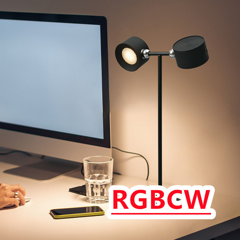 Lampe de Table LED tactile magnétique, Rechargeable par USB, rotation à 360 degrés, télécommande sans fil, lampes de bureau, chambre à coucher, lampe murale de nuit
