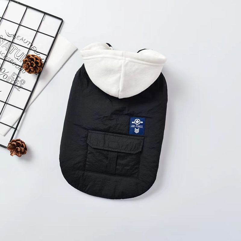 Vêtements chauds de gilet de chien de compagnie de coton