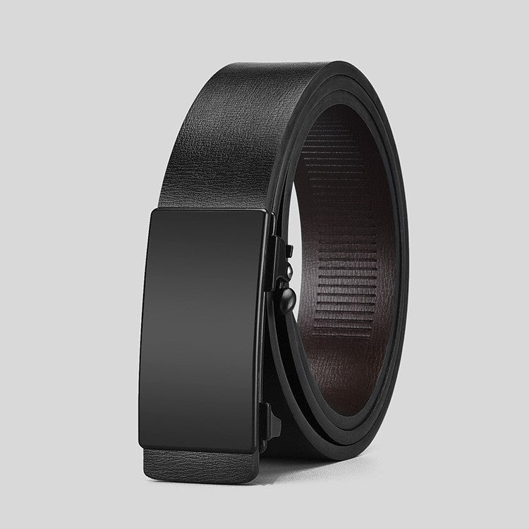 Men's Toothless Automatic Buckle Belt Business Casual Two-Layer Cowhide - Seamless Sophistication