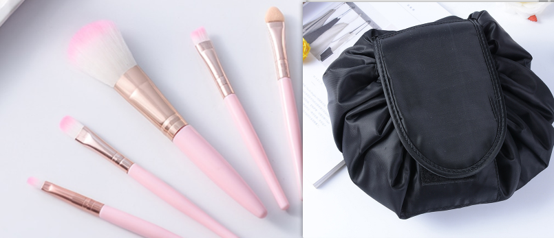 Minimalist Large Cosmetic Travel Organizer - Simple & Portable Beauty Storage Bag