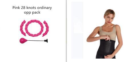 Professional Adjustable Smart Hula Hoop - ABS No-Fall Technology (18/21/24 Knots, Pink/Purple)