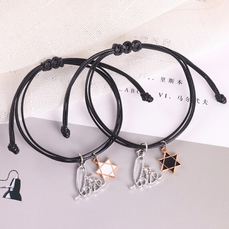 Vävning av män och kvinnor Pararmband Herrarmband Armband Flickvänner Pararmband