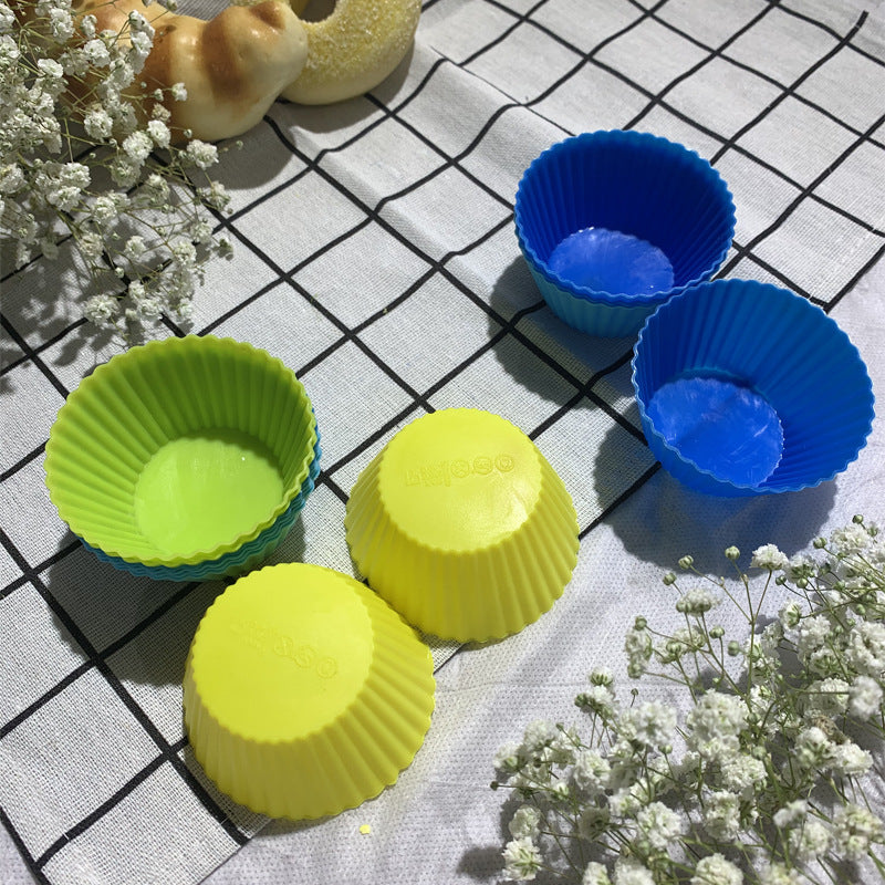 Doublures de cupcakes en silicone réutilisables antiadhésives, tasses de cuisson, 12 pièces