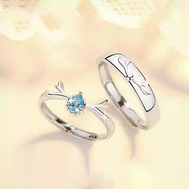 A Pair of Simple Men and Women's Rings