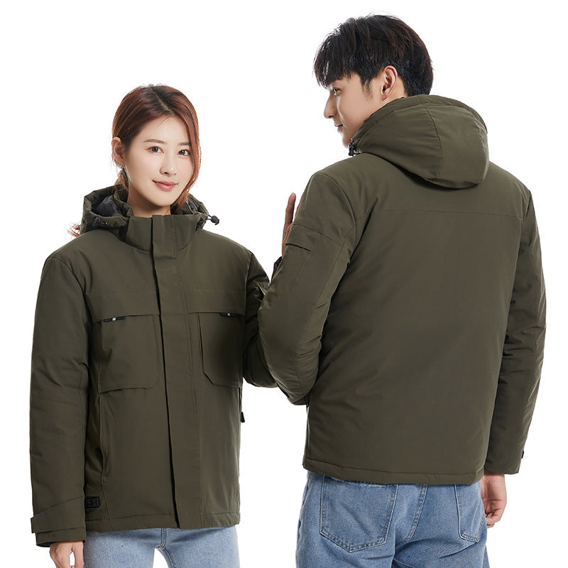 Veste de charge de chauffage intelligente pour hommes et femmes en hiver