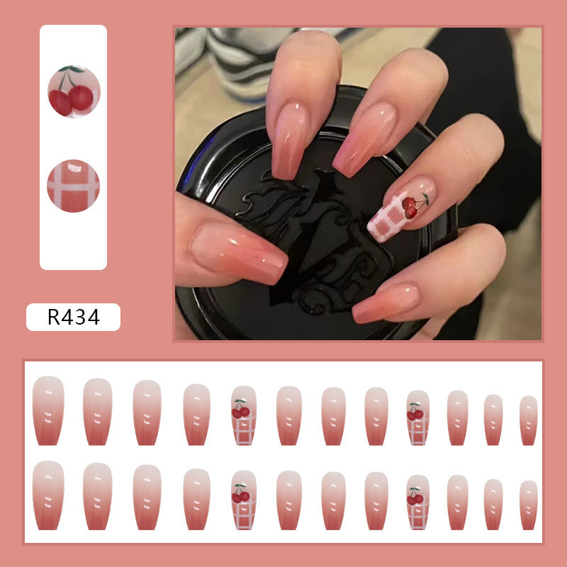 Crystal Butterfly Press-On Nails - Z053 Design | 24 Pieces + 2g Glue Set