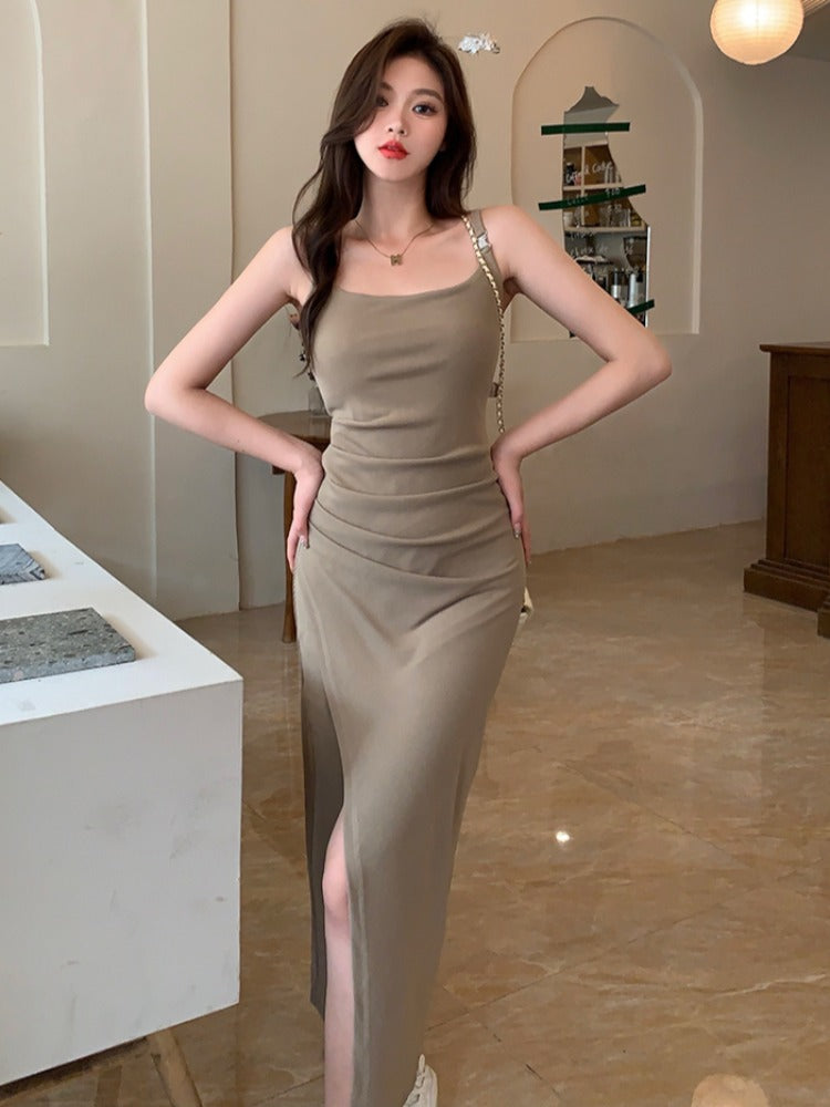 Robe à taille fendue pour femmes