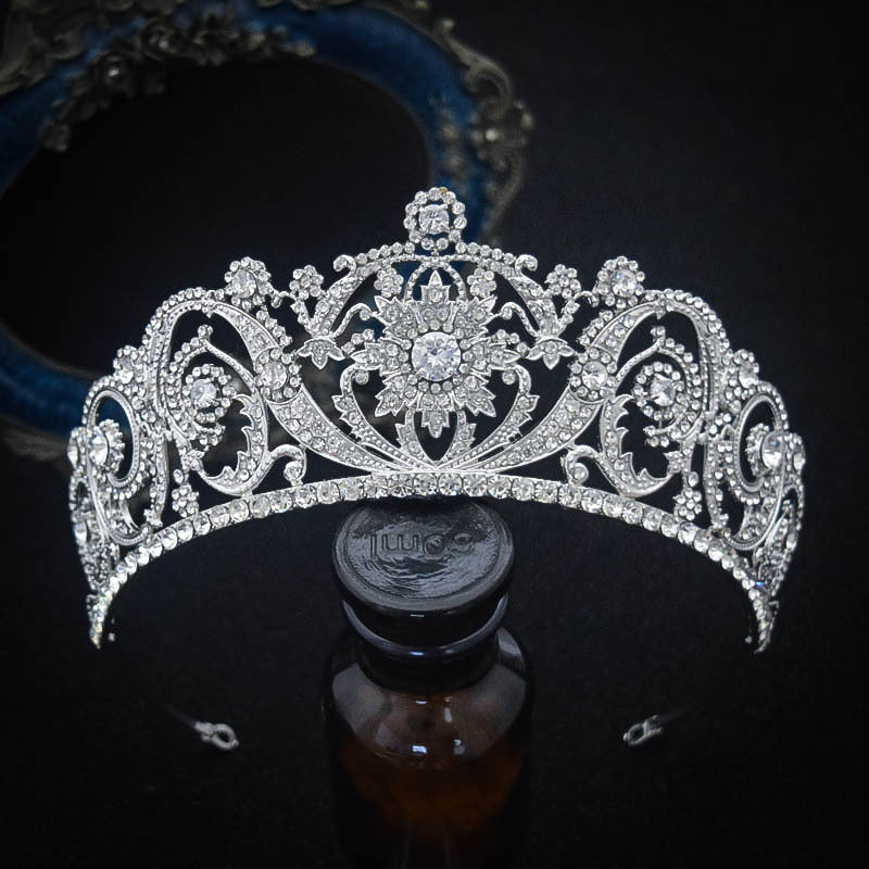 Zircon Bride Crown Fashion Headwear - Elegant Retro Design