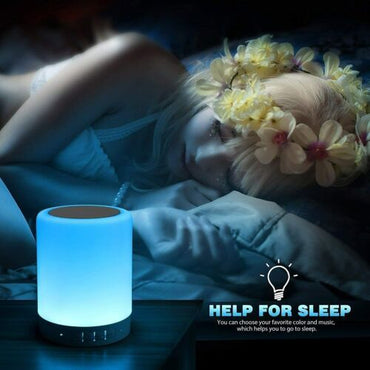 Veilleuse sans fil Bluetooth haut-parleur changement de couleur lampe de bureau à commande tactile