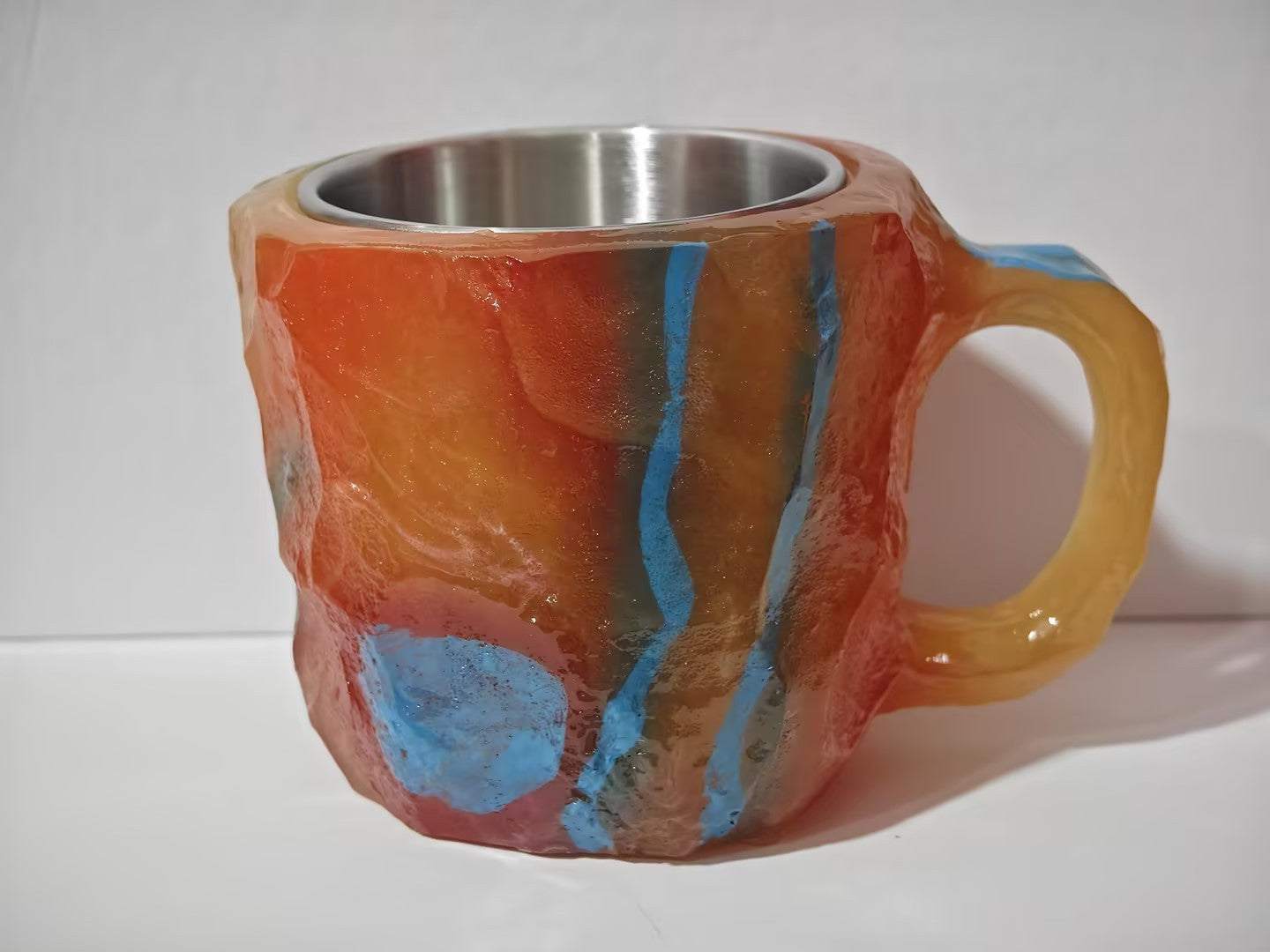 400ml kaffemuggar i hartskristall med handtag, elegant falsk mineralkristallkopp för arbetsplats, heminredning, julklapp, köksredskap