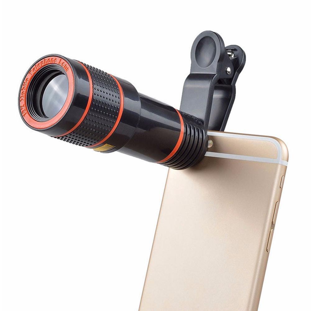 HD 8X Clip On Optisk Zoom Teleskop Kameralins För Universal Mobiltelefon