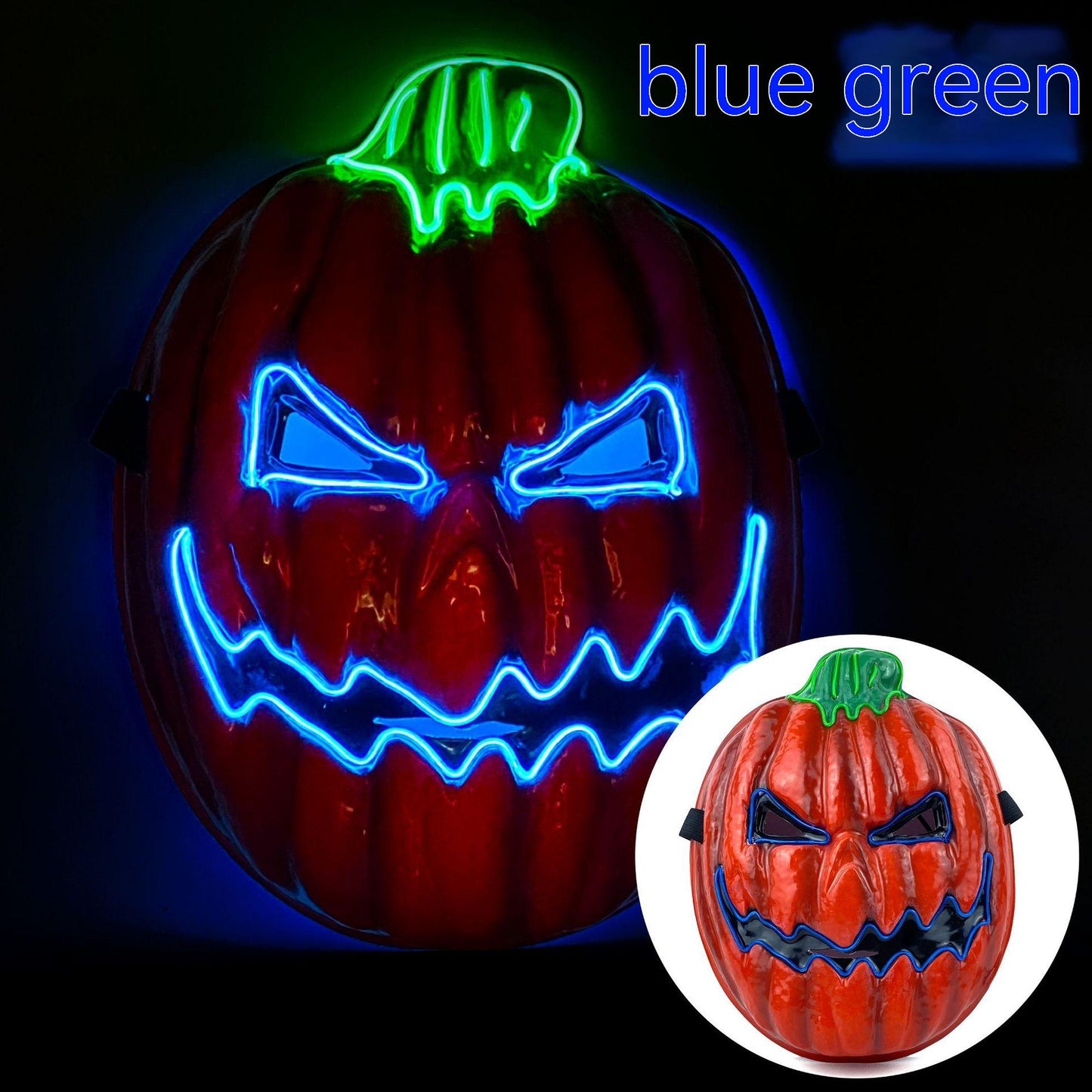 Boule de fête d'Halloween tête de citrouille horreur LED lumineuse