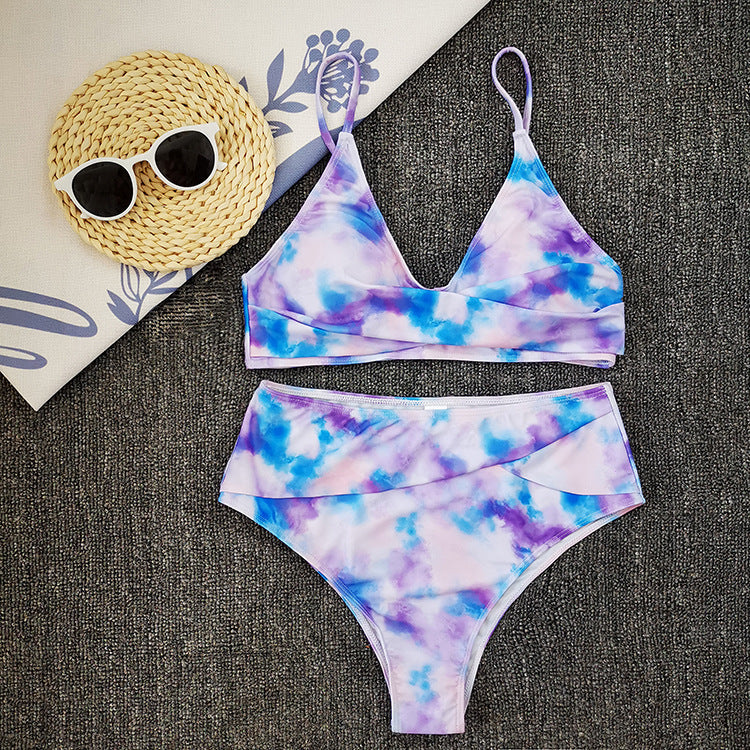 Solid Color Bikini Sexy Strappy Swimsuit