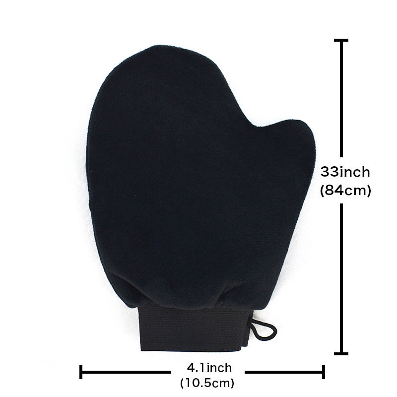 Brun utan sol-applikatorhandske-kit 4-i-1-applikatorset med exfolierande handske