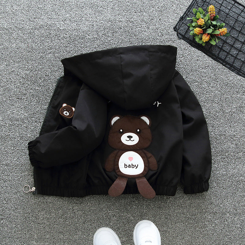 Veste zippée à capuche tendance pour enfants