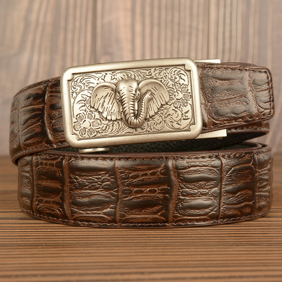 Men's Personality Automatic Top Leather Belt - Individual Expression