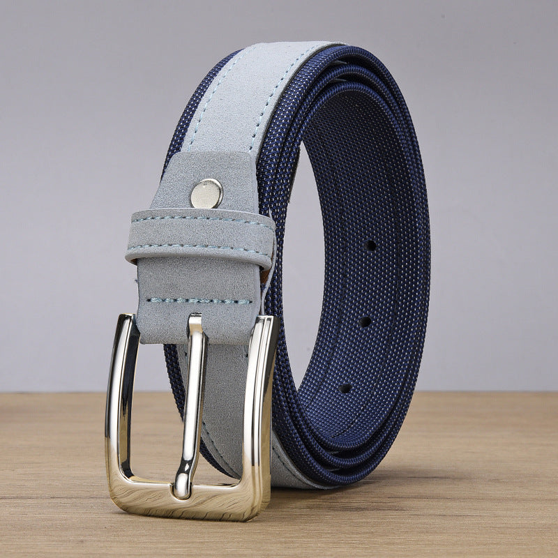 Men's Korean Creative Style Suede Belt - Cultural Inspiration
