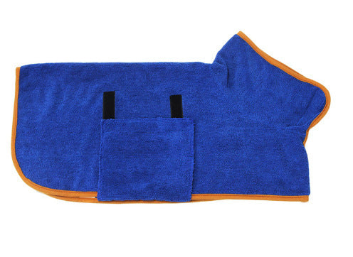 Absorbent Pet Bathrobe - Microfiber Dog Drying Coat with Adjustable Straps