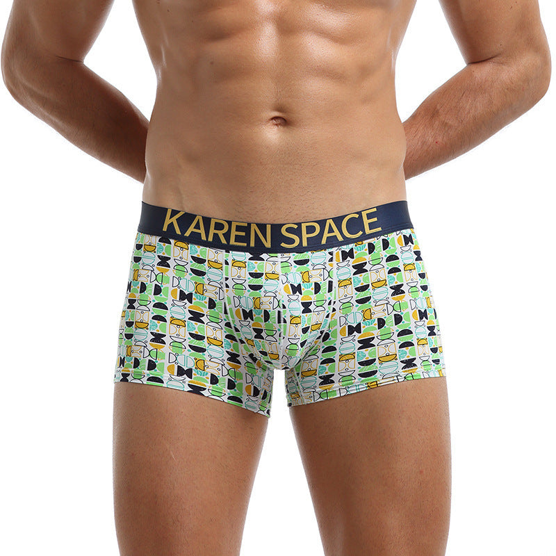 Issilkesmönstrade boxershorts med tryck