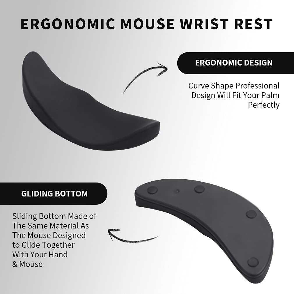 Ergonomiskt mus handledsstöd Musmattor Silicon Gel Non-Slip Streamline handledsstödsstödsmatta Datormusmatta för kontorsspel PC-tillbehör