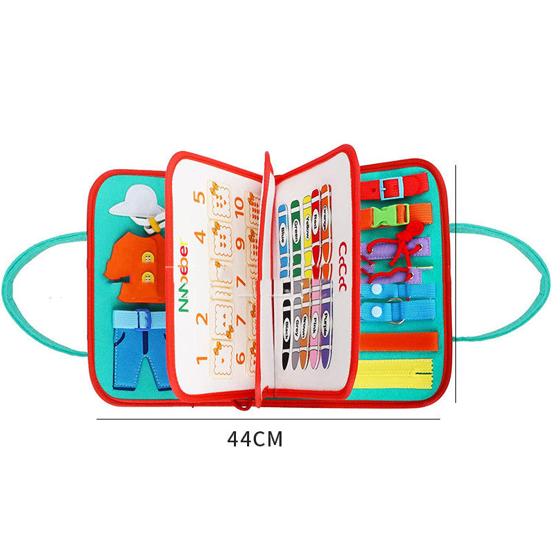 Nouveau livre occupé pour enfants, planche à habiller et boutonner, apprentissage des bébés, éducation précoce, jouet d'apprentissage sensoriel préscolaire