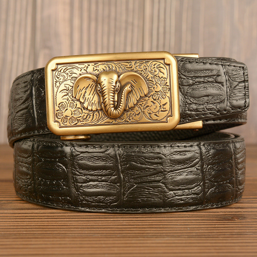 Men's Personality Automatic Top Leather Belt - Individual Expression