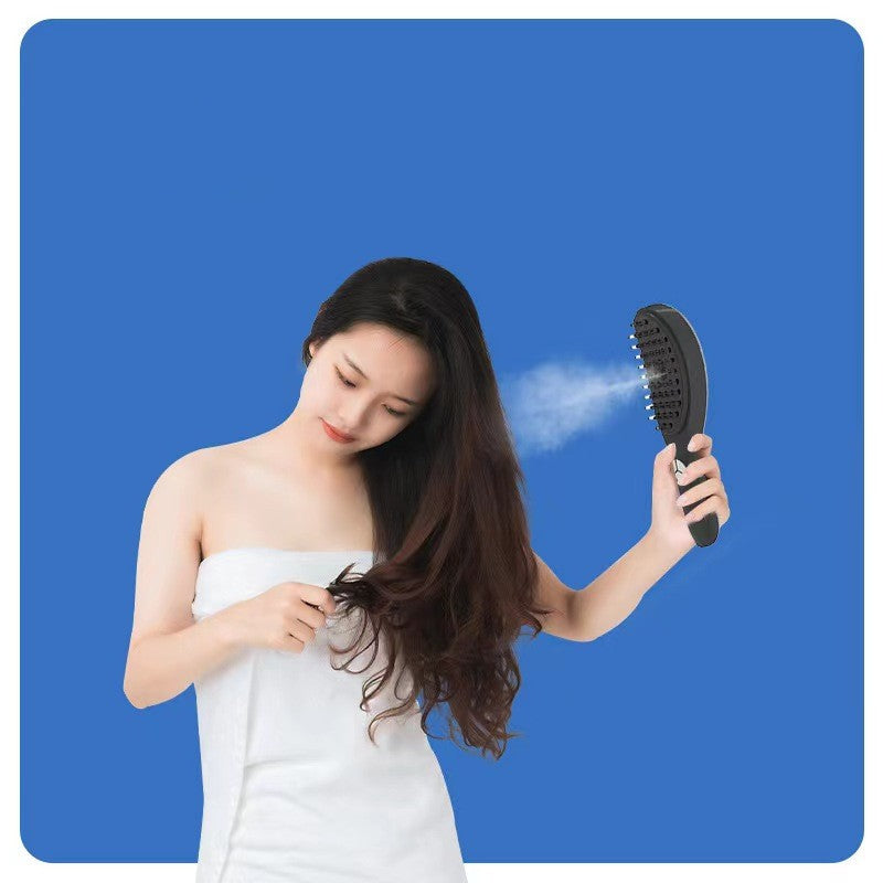 Vibrating Hair Care Device - Red & Blue Light Therapy - Water Replenishing - ABS Material - White+Black - 20cm+