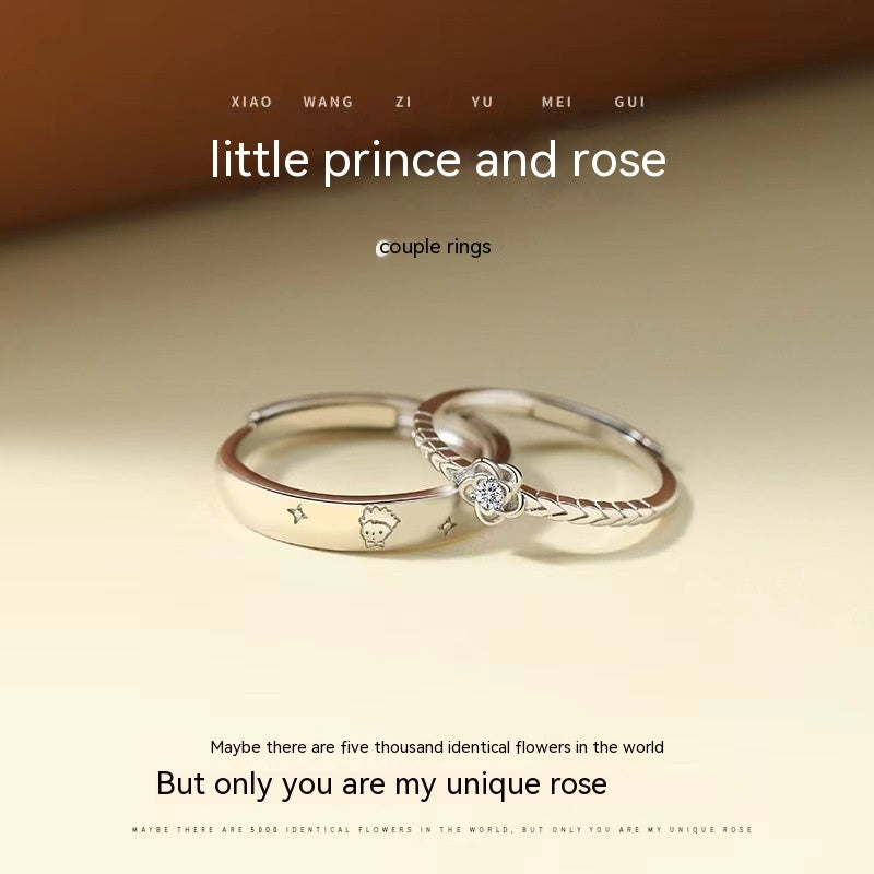 Lille prinsen och rosen parring herr och kvinnor värdshus specialintresse design mode parringar