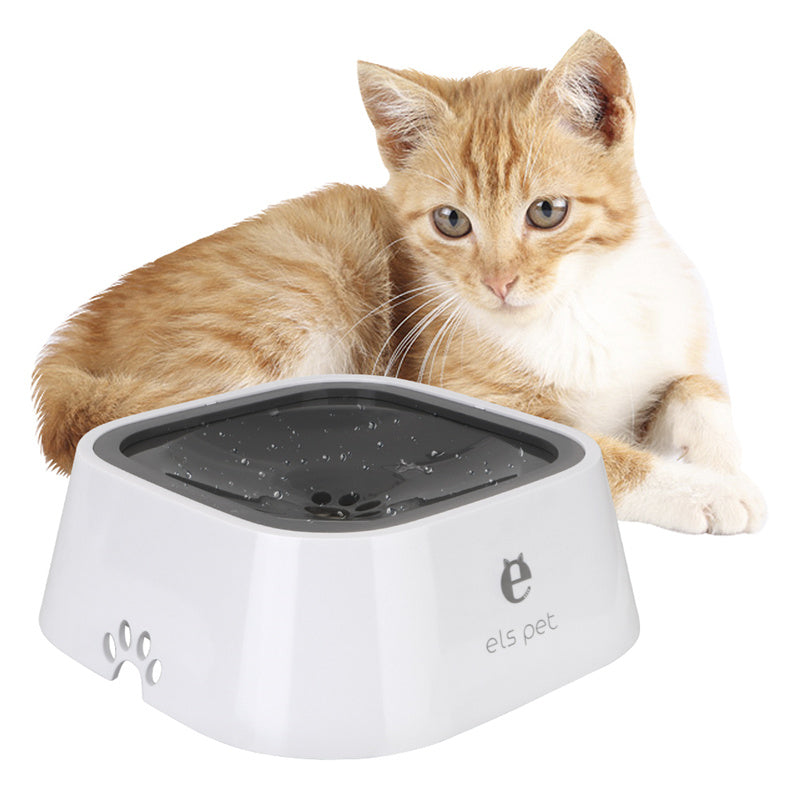 1,5 L Katt Hund Vattenskål Bär Flytande Skål Anti-Overflow Slow Water Feeder Dispenser Djurfontän ABS&PP Hundtillbehör
