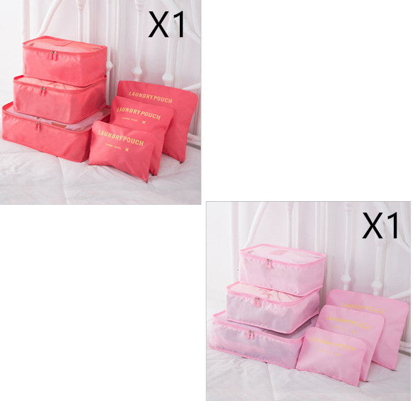 6 ST Reseförvaringsväska Set för Clothes Tidy Organizer