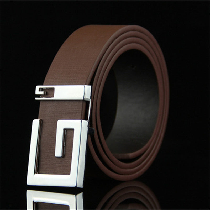 Unisex Fashionable Simple Smooth Buckle Belts - Minimalist Elegance