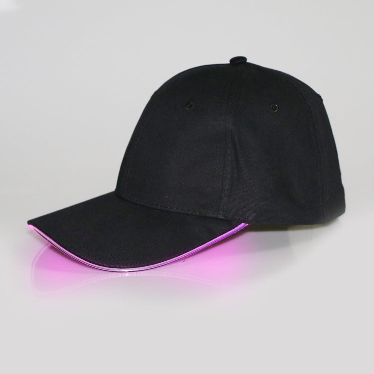 Direct Manufacturers LED Light-emitting Luminous Peaked Baseball P Hat Hat Luminous Fiber Luminous Advertising