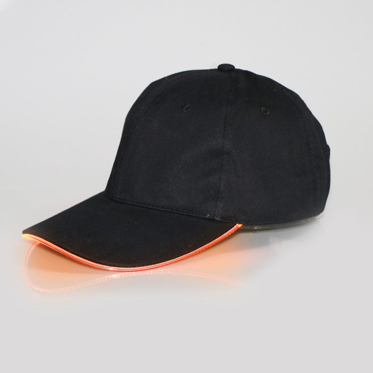 Direct Manufacturers LED Light-emitting Luminous Peaked Baseball P Hat Hat Luminous Fiber Luminous Advertising