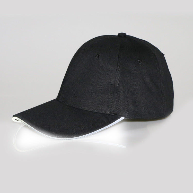 Direct Manufacturers LED Light-emitting Luminous Peaked Baseball P Hat Hat Luminous Fiber Luminous Advertising