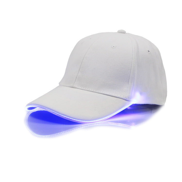 Direct Manufacturers LED Light-emitting Luminous Peaked Baseball P Hat Hat Luminous Fiber Luminous Advertising