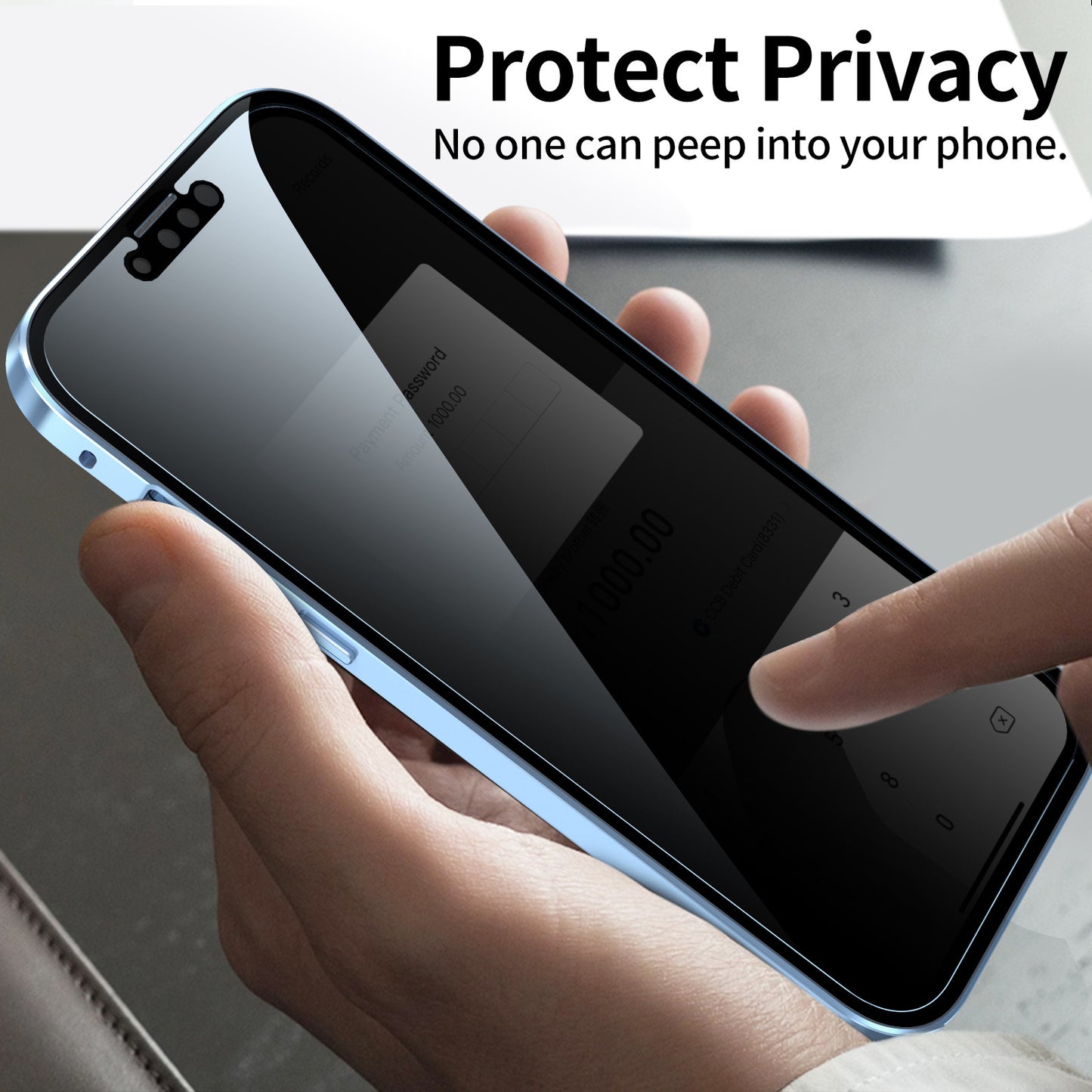 Étui de téléphone Magneto résistant à la confidentialité, cadre en métal double face