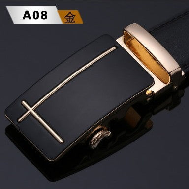 Men's Leather Two-Layer Business Korean Classic Suit Belt - Professional Durability
