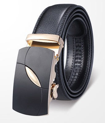 Men's Leather Two-Layer Business Korean Classic Suit Belt - Professional Durability
