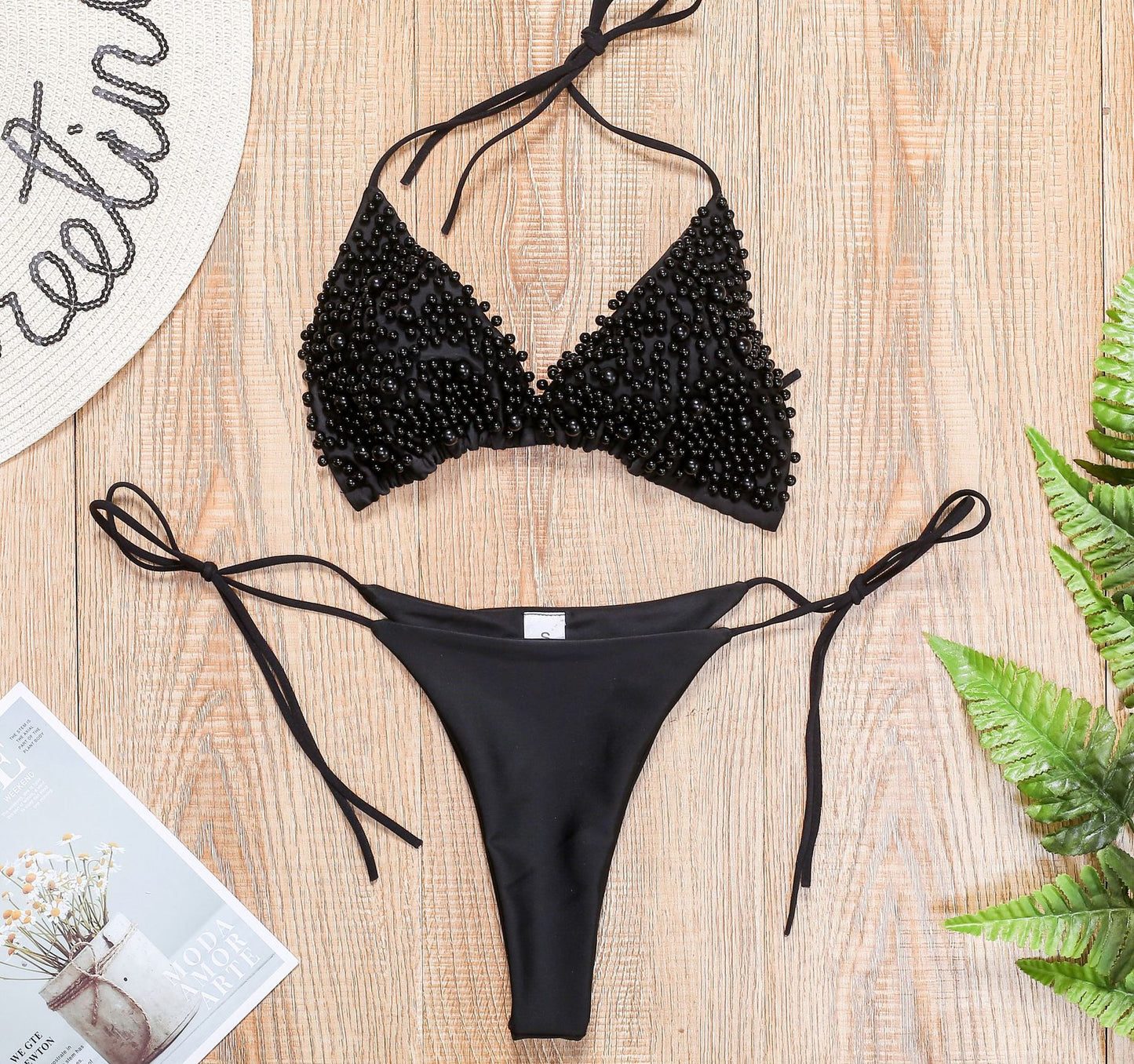 Professional Halter Mini Bikini Female Swimsuit Women Swimwear Two-Pieces - Polyester (Chest Pad Support, High-Quality Design, Perfect Figure Display)