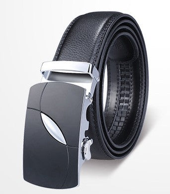 Men's Leather Two-Layer Business Korean Classic Suit Belt - Professional Durability