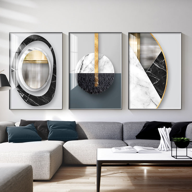 Toile de peinture géométrique abstraite, image, décoration de maison, affiche murale